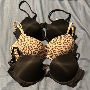 Vs Leopard and Black Women's Bra Set